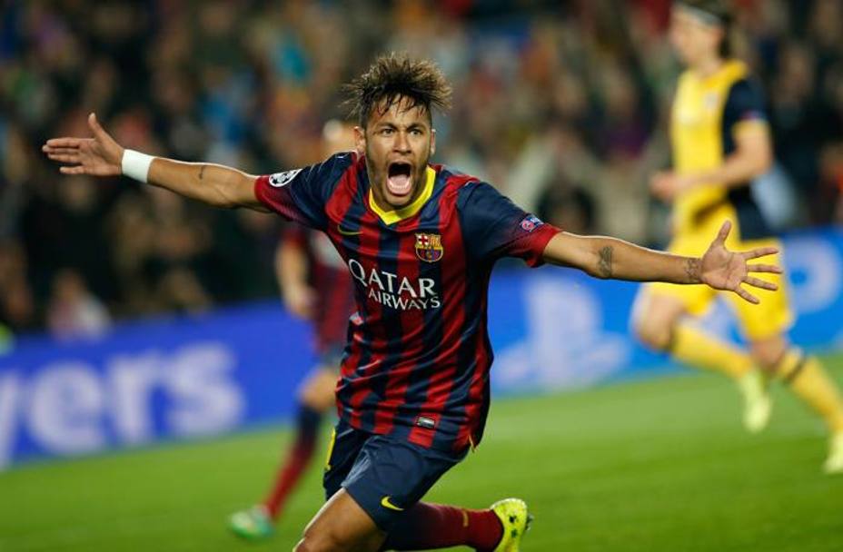 Neymar risponde a Diego: finisce 1-1 il derby spagnolo dei quarti di Champions League tra Barcellona e Atletico Madrid. Tutto nella ripresa con la splendida rete dell&#39;ex juventino e il pareggio del gioiellino brasiliano, bravo a sfruttare un&#39;intuizione geniale di Iniesta. Ap
